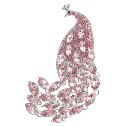 BESPORTBLE Vintage Strass Brosche Pfau mit Quaste Leichte Anstecknadel für Damenkleidung Eleganter Schmuck für Hochzeit Party Muttertag und Besondere Anlässe von BESPORTBLE
