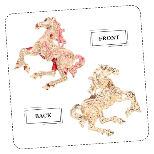 BESPORTBLE Vintage Strass Pferdebrosche mit Funkelnden Kristallen Leichter Anstecker für Damen Eleganter Tier Pin zur Kleidverzierung Robustes Design Vielseitiges Schmuckaccessoire für von BESPORTBLE