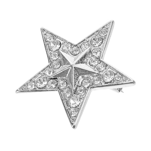 BESPORTBLE Sternbrosche Aus Legierung Mit Strasssteinen Modische Brosche Für Kleidung Anstecknadel Für Damen Broschennadel Mit Vollabzeichen Für Anzüge Und Hemden von BESPORTBLE