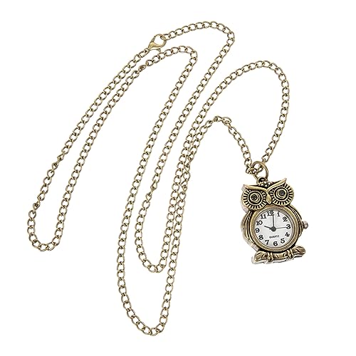 BESPORTBLE Vintage Taschenuhr Mit Eule Design Unisex Retro Kettenuhr Für Männer Und Frauen Für Zu Weihnachten Halloween Muttertag Vatertag Leicht Und Tragbar Elegantes Accessoire Für von BESPORTBLE