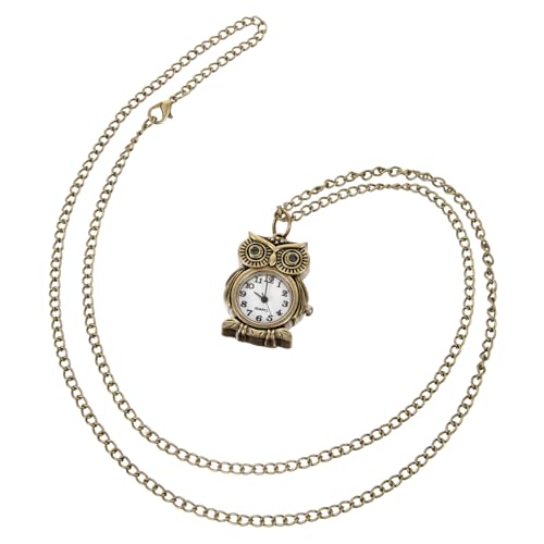 BESPORTBLE Vintage Taschenuhr Mit Eulen-Design Unisex Kreative Retro Quarz-Uhr Für Damen Und Herren Für Modisches Accessoire von BESPORTBLE
