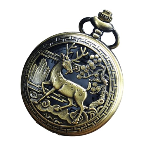 BESPORTBLE Vintage Taschenuhr Retro Quarz Uhr Antike Flip Design Herren Damen Taschenuhren Für Familie Freunde von BESPORTBLE