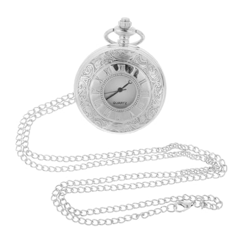 BESPORTBLE Taschenuhr Mit Römischen Zahlen Taschenuhr Tragbare Kleine Uhr Für Männer Retro-taschenuhr Mit Kette Herren-taschenuhr Für Täglichen Gebrauch von BESPORTBLE
