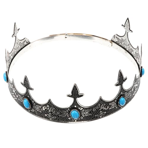 BESPORTBLE Königliche Mittelalterliche Krone Für Männer Retro-krone Kopfschmuck Dekorative Metallkrone Bruchfest Und Leicht Party-kostüm Zubehör Cosplay-halloween Requisite von BESPORTBLE