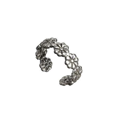 BESPORTBLE Vintage Verstellbarer Ring mit Blütenmuster Silberner Fußring für Frauen für Strand Sommeroutfits Perfektes für Familie Freunde BESPORTBLE Vintage Verstellbarer Ring mit Blütenmuster Silberner Fußring für Frauen für Strand Sommeroutfits Perfektes für Familie Freunde von BESPORTBLE