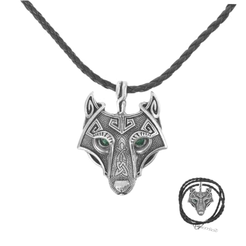 BESPORTBLE Vintage Wolf Head Herren Halskette Verstellbare Lederkette Nordischer an Freunde Familie Schmuck für Besondere Anlässe BESPORTBLE Vintage Wolf Head Herren Halskette Verstellbare Lederkette Nordischer an Freunde Familie Schmuck für Besondere Anlässe von BESPORTBLE
