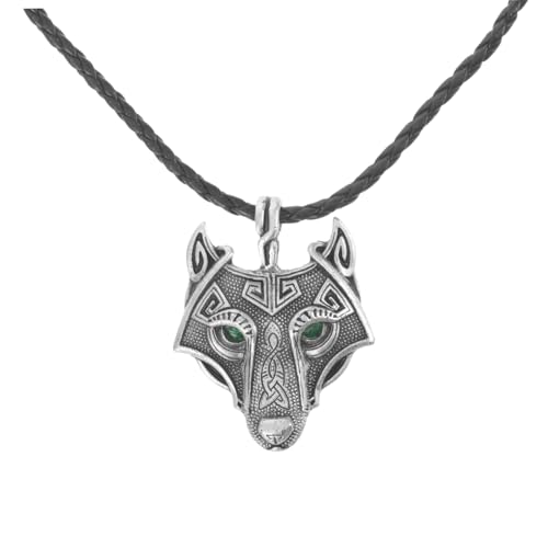 BESPORTBLE Vintage Wolf Head Herren Halskette Verstellbare Lederschnur Einzigartiger Schmuck für Männer Anlässe Wie Weihnachten Halloween Stilvolles Accessoire für Look BESPORTBLE Vintage Wolf Head Herren Halskette Verstellbare Lederschnur Einzigartiger Schmuck für Männer Anlässe Wie Weihnachten Halloween Stilvolles Accessoire für Look von BESPORTBLE