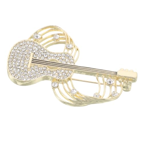 BESPORTBLE Violin Brosche Damen Anstecknadel Musikinstrument Schmuck mit Strass für Kleidung Festliche Anlässe und Alltag Leichtes Design für Musikerinnen von BESPORTBLE