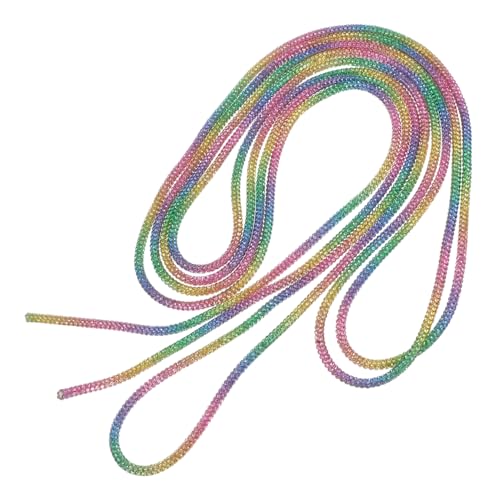 BESPORTBLE Wasserdichter Flexibler Strass Schuhsenkel mit Funkelnder Bunter Röhrenstruktur DIY Schnürsenkel für Hoodie Kleidung und Accessoires von BESPORTBLE