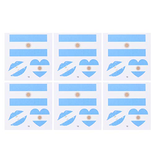 BESPORTBLE Wasserflasche 25 Bl?tter Argentinien Flagge Tempor?re Tattoos Nationalflagge Gesicht Tattoos Aufkleber K?rperkunstdekorationen für Paraden Weltcup- Bar Schulsportveranstaltungen von BESPORTBLE
