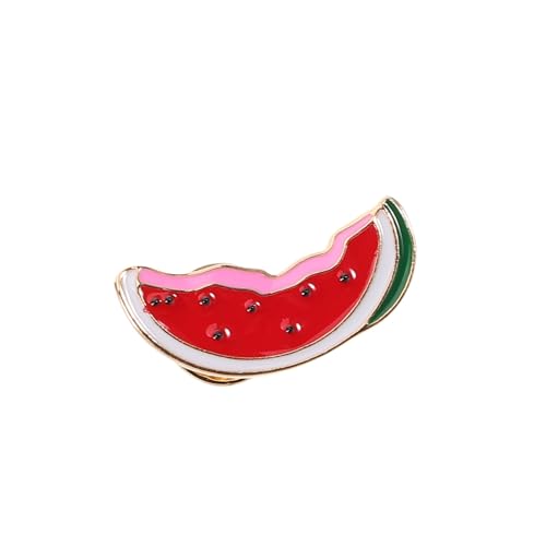 BESPORTBLE Wassermelonenbrosche Wassermelonen-Charme Stifte Kragen Kette Reiz wassermelonen brosche Brooch mit Wassermelone Cartoon-Wassermelonen-Brosche Wassermelonen-Anstecknadel Metall rot von BESPORTBLE