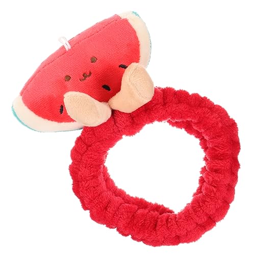 BESPORTBLE Wassermelonenhaargürtel Nette Wassermelonen Hautpflege Gesichts- waschen Gesichtswaschstirnband abschmink haarband badehandtuch Hautpflege -Stirnband Spa -Stirnbänder Plüsch rot von BESPORTBLE