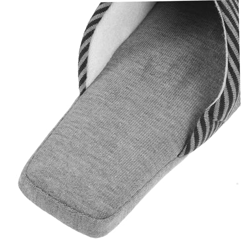 BESPORTBLE Weiche Atmungsaktive Baumwoll Hausschuhe mit Weichem Flexiblem Sohlenprofil Indoor Strickpantoffeln für Herren Komfortabel Warm Rutschfest für Holzfußböden und Entspannte von BESPORTBLE