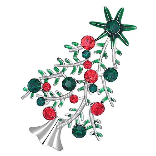 BESPORTBLE Weihnachtliche Brosche mit Strass Glänzende Weihnachtsbaum Anstecknadel für Jacke Rucksack Schals und Taschen für Frauen und Festliche Anlässe von BESPORTBLE
