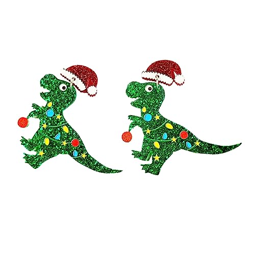BESPORTBLE Weihnachtliche Dinosaurier Ohrringe Weihnachtsbaum Anhänger Kreative Xmas Ohrhänger Damen Schmuck von BESPORTBLE