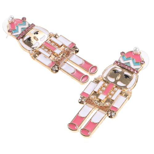 BESPORTBLE Weihnachtliche Nutcracker Ohrringe Damen Bling Drop Ohrhänger Kreatives Design Festliche Schmuckstücke Rosa BESPORTBLE Weihnachtliche Nutcracker Ohrringe Damen Bling Drop Ohrhänger Kreatives Design Festliche Schmuckstücke Rosa von BESPORTBLE
