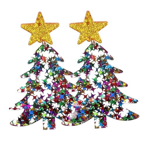 BESPORTBLE Weihnachtliche Ohrstecker Weihnachtsbaum Design Farbenfroh Leicht Ohrschmuck Damen Modisch Langlebig Angenehm zu Tragen von BESPORTBLE