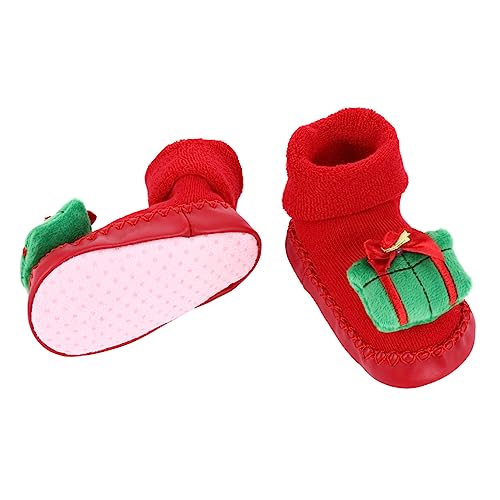 BESPORTBLE Weihnachtliche Rutsch Socken aus Baumwolle und Warm Rutschfest mit Weichem Baumwollmaterial für Kleinkinder Monate Grün von BESPORTBLE
