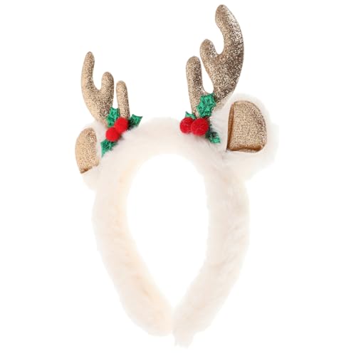 BESPORTBLE Rentiergeweih-stirnband Aus Weichem Plüsch Für Weihnachts-feiern Und Festtags-anlässe Komfortabel Zu Tragen Und Leicht Zu Reinigen von BESPORTBLE
