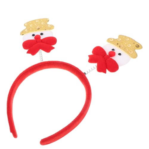 BESPORTBLE Weihnachtliches Schneemann Stirnband Goldener Kopfschmuck für Erwachsene und Kreativer Party Haarreif mit Robustem Material für Weihnachtsfeier und Kostümauftritt von BESPORTBLE