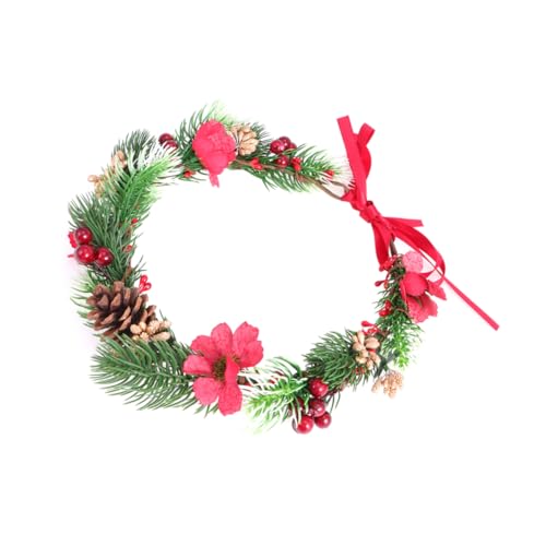 BESPORTBLE Weihnachts Haarkranz Mit Tannenzapfen Und Blättern Für Frauen - Mädchen Und - Festliches Haarschmuck Zubehör Für Party Und Hochzeit 1 Stück von BESPORTBLE