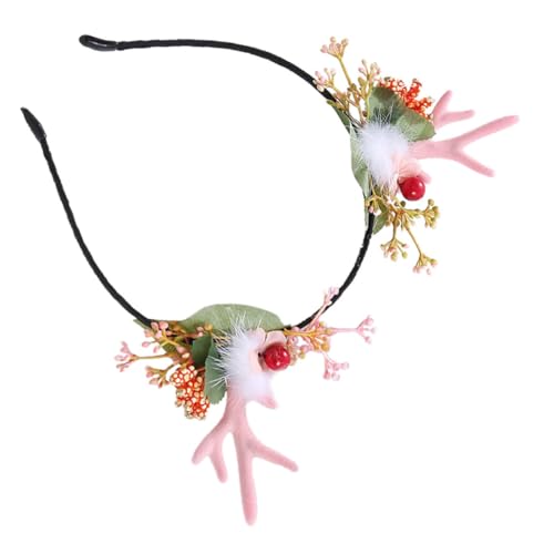 BESPORTBLE Weihnachts Stirnband Mit Geweih Für Festlichkeiten Leichtes Bequemes Haaraccessoire Für Weihnachten Neujahr Geburtstagsfeiern Karneval von BESPORTBLE