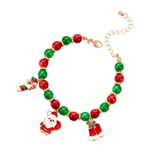 BESPORTBLE Weihnachtsarmband mit Perlen und Verstellbares Handgelenkschmuckstück Bunte Weihnachtsanhänger für Mädchen und Frauen als für Weihnachten von BESPORTBLE