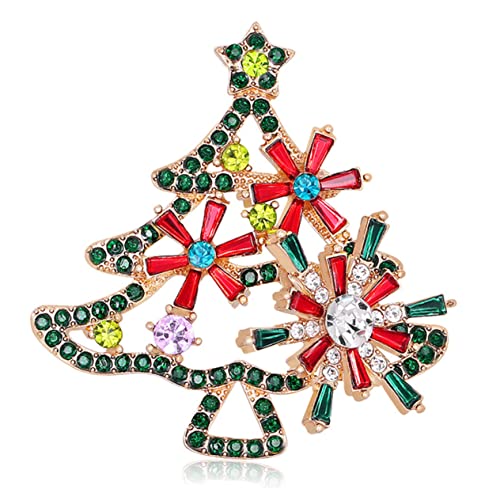 BESPORTBLE Weihnachtsbaum Brosche mit Strass Elegantes Accessoire für Frauen für Weihnachten Geburtstage und Besondere Anlässe Hochwertigem Legierungsmaterial Einzigartiges Design von BESPORTBLE