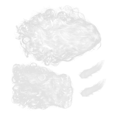 BESPORTBLE Weihnachtsmann Perücke Weißer und Augenbrauen Cosplay Zubehör für Karneval Party Fasching von BESPORTBLE