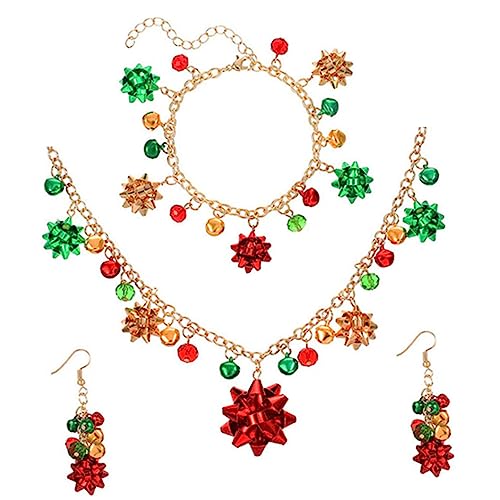 BESPORTBLE Weihnachtsschmuck Set mit Halskette Ohrringen und Armband Weihnachtsfarben Festliche Schmuckaccessoires für Damen Passend zu Weihnachtskostümen und Festlichen Anlässen BESPORTBLE Weihnachtsschmuck Set mit Halskette Ohrringen und Armband Weihnachtsfarben Festliche Schmuckaccessoires für Damen Passend zu Weihnachtskostümen und Festlichen Anlässen von BESPORTBLE
