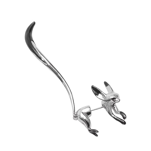 BESPORTBLE Weißgoldene Fox ohrringe Damen Ohrschmuck Ohrhänger Elegant Party Hochzeit Schmuck Geschenk für Freundin Freundin Frau von BESPORTBLE