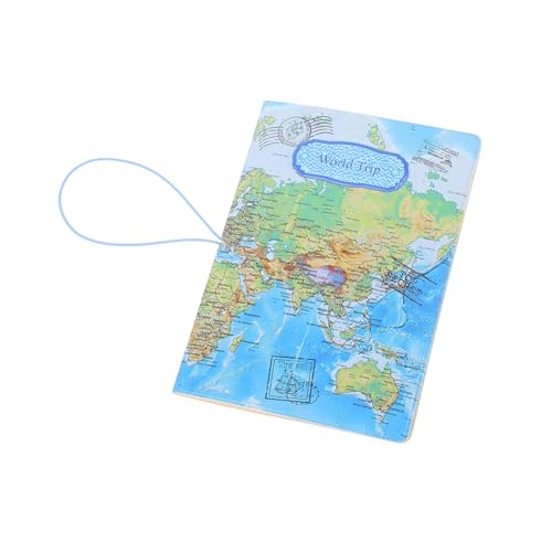 BESPORTBLE Weltkarte Reisepasshülle Aus Pu-Material Leichte Und Schlanke Passhülle Für Reisen Urlaub Schützt Ihren Reisepass Vor Beschädigungen Stilvolles Design Für Damen Und Herren von BESPORTBLE
