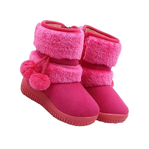 BESPORTBLE Winter Boots für Mädchen Weiche Rutschfeste Lauflernschuhe mit Warmem Baumwollfutter Niedrige Schneestiefel für Kleinkinder Komfortable und Warme Babyschuhe für im Winter von BESPORTBLE