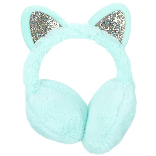 BESPORTBLE Winter Ohrenschützer Katzenohren Flauschig Plüsch Ohrenwärmer Kunstfell Warm Ohrenschutz Earmuffs Kopfbedeckung Wärmeschutz für Frauen Damen Mädchen Jungen Kinder Outdoor Grün von BESPORTBLE