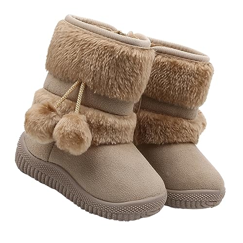 BESPORTBLE Winterschuhe für Mädchen Warme Weiche Lauflernschuhe mit Rutschfester Sohle Kuschelige Schneestiefel aus Baumwollstoff für und Kalte Tage von BESPORTBLE