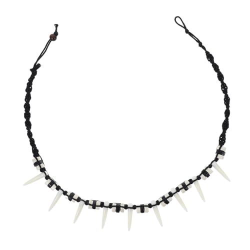 BESPORTBLE Wolfzahn Halskette für Männer und Frauen Handgefertigte Ethno Juwelen Verstellbare Kordel Bohemian Stil für Outfits und Alltagsschmuck von BESPORTBLE