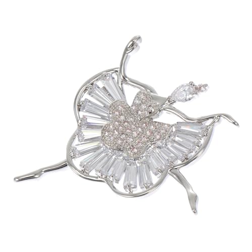 BESPORTBLE Zarte Damen Brosche Im Ballet Mädchen Design Elegante Kleidungsaccessoire Mit Funkelnden Strasssteinen Für Besondere Anlässe Modisches Highlight von BESPORTBLE