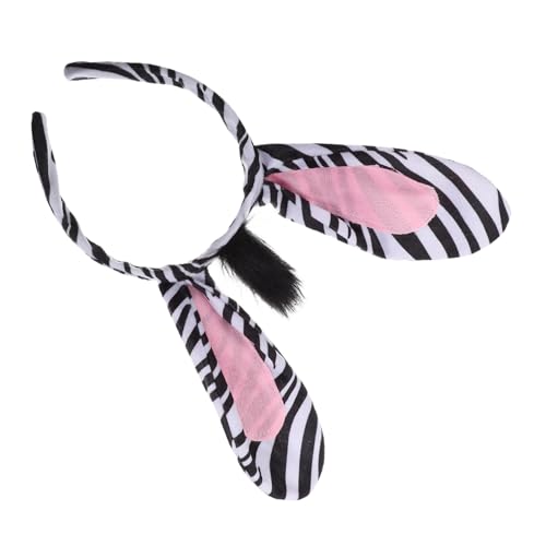 BESPORTBLE Zebra-stirnband Karikatur Kopfbedeckung Mit Zebraohren Led Süßes Stirnband Für Haarband Mit Zebraohren Zebra-ohr-stirnband Realistisch Mädchen Stirnbänder Kostüme Stoff von BESPORTBLE