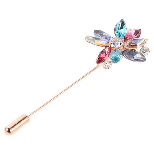 BESPORTBLE Zirkonia-besetzte Mehrfarbige Blumenbrosche Eleganter Leichter Schal-anstecker Vielseitig Tragbar für Mantel Pullover Hochzeit Party Damen-schmuckaccessoire von BESPORTBLE