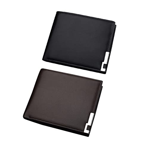 BESPORTBLE Herren-geldbörse Aus Hochwertigem Pu-Material Kurze Brieftasche Mit Eisenhalter Schützt Vor Kratzern Und Schmutz Geeignet Für Kreditkarten Ausweise Und Bargeld von BESPORTBLE