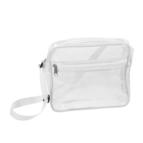 BESPORTBLE Transparente Umhängetasche Frau Anwesend Klarsichttaschen Für Frauen Mode-Make-up-Tasche Outdoor-Tragetasche Einkaufstasche Klarsichtbeutel Alle PVC Strahl Weiß Damen Draussen von BESPORTBLE