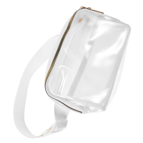 BESPORTBLE wasserdichte Gürteltasche Frauentasche Männer Taschen für Frauen Umhängetasche für Damen Taille modische Gürteltasche Bauchtasche laufende Hüfttaschen TPU Weiß von BESPORTBLE