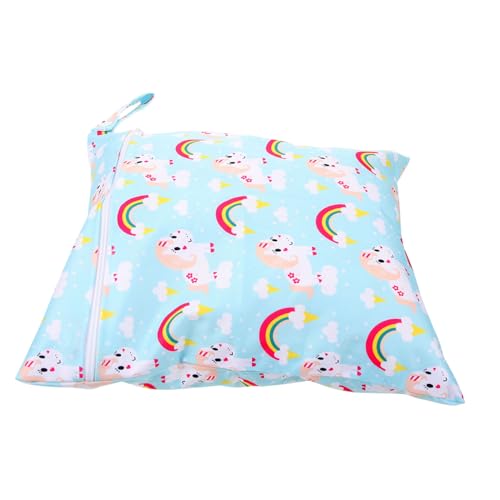 BESPORTBLE wasserdichte Windeltasche mit Reißverschluss Wiederverwendbarer Aufbewahrungsbeutel für Windeln Tragbarer Organizer für Nasse und Trockene Windeln Waschbarer Reise von BESPORTBLE