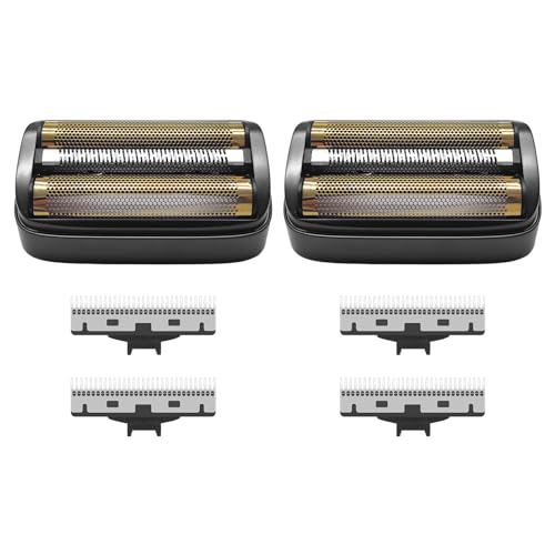 2er-Pack Rasierer-Ersatzfolie und Innenschneider, kompatibel mit Andis 17300 reSURGE Elektrorasierer, Schwarz von BESTBOMG