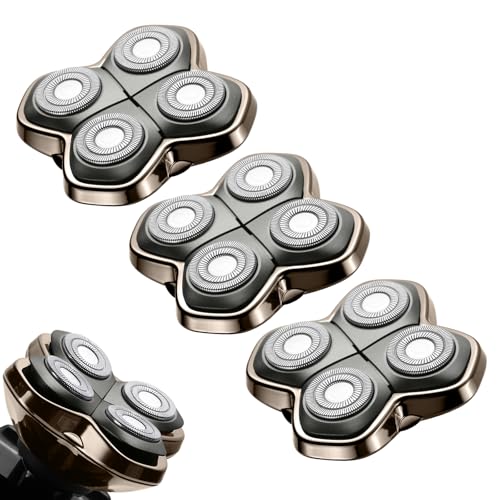 Pro 4 Rasierer-Ersatzköpfe für Pitbulls Gold Pro, Silver Pro, Platinum Pro, Butterfly Kiss PRO Kopfrasierer (3 Stück) von BESTBOMG