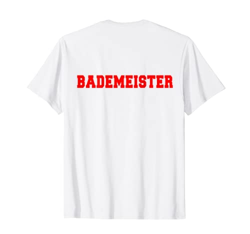 BADEMEISTER SCHWIMM MEISTER BACK LETTERING HERREN DAMEN SWIM T-Shirt BADEMEISTER SCHWIMM MEISTER BACK LETTERING HERREN DAMEN SWIM T-Shirt von BESTE SCHWIMMBAD SWIMMING POOL SCHWIMM BADEMEISTER