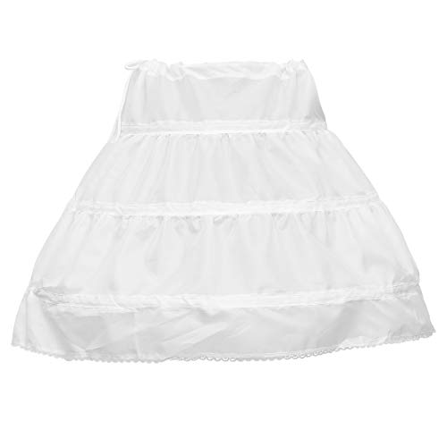 BESTOMZ Dressever Mädchen Petticoat halbe Slip Blumenmädchen Reifrock Rock Size M-Unterseite 63cm von BESTOMZ