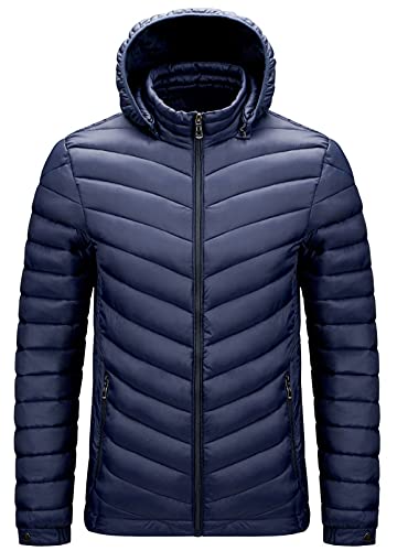 BESTORI Herren Winterjacke Warme Winddicht Outdoorjacke mit abnehmbarer Kapuze von BESTORI