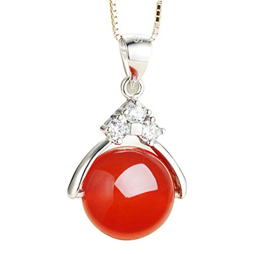 Smaragd Achat Anhänger Für Frauen Chalcedon Edelstein Perlen Halskette Schmuck Exquisites Design Für Verschiedene Anlässe Geschenkidee Für Mädchen Rot von BESTOYARD