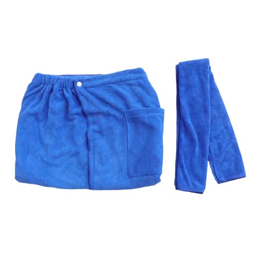 BESTOYARD 1Stk Baderock für Männer Jumbo Handtuch glänzend Badematte herrenbademantel herrenbademäntel bath robe for men Baderock zu Hause absorbierendes Badetuch superfeine Faser Blue von BESTOYARD